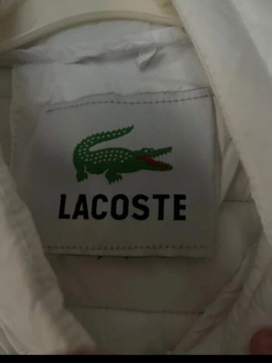 Lacoste vest, white, size M