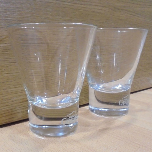 Grant's Scotch Whisky set of two promotional glasses used