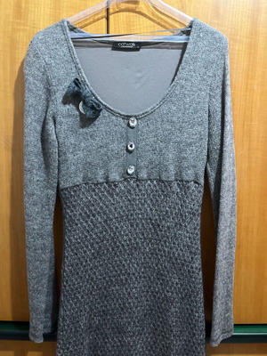 Catwalk by Raxevsky midi dress gray like new, knitted