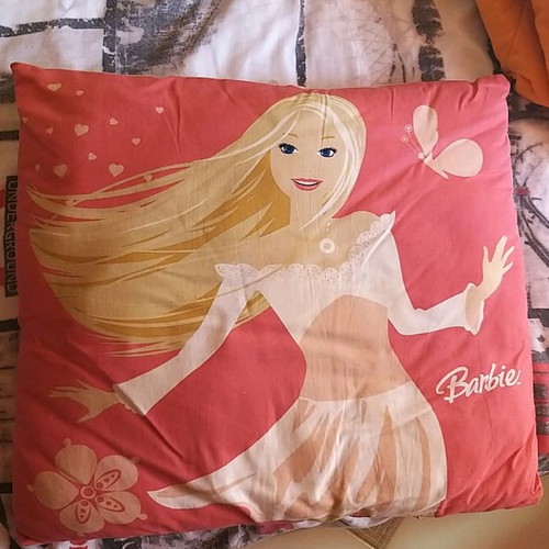 Barbie children's pillow used