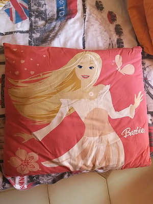 Barbie children's pillow used