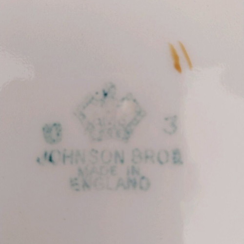 Antique Johnson Bros The Adam set of 2 serving plates, England