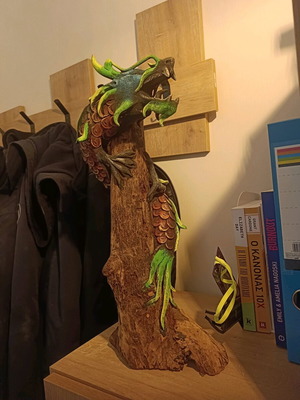Wooden dragon decoration used