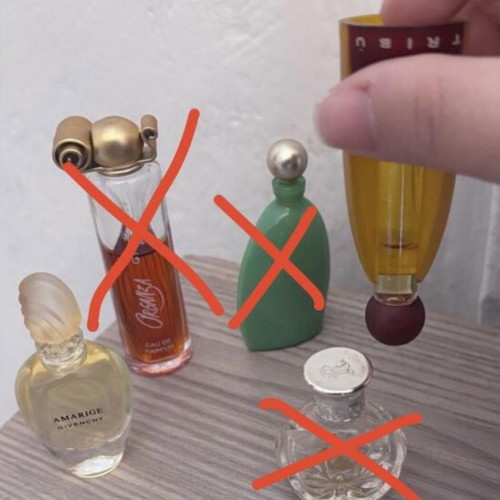 Collectible vintage mini perfumes 4ml like new, Tribu-Benetton and Amarige-Givency