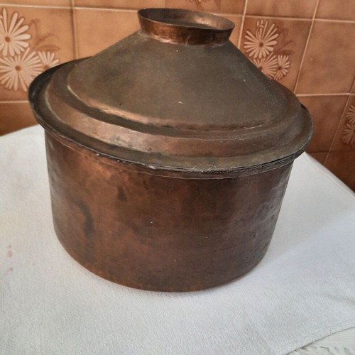Copper pot vintage, used, old style