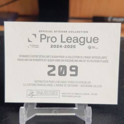 Panini Belgian Pro League 2024-25 Karetsas RC sticker like new