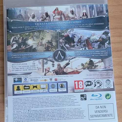 Assassin's Creed Brotherhood PS3 game, Europe version