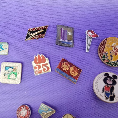 Socialist era badges like new, set of 21 pieces
