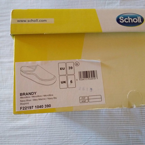 Scholl slippers new anatomical leather blue
