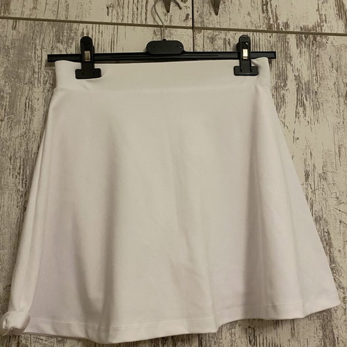 White Skort S–M Like New, Mini Length with Built-In Shorts