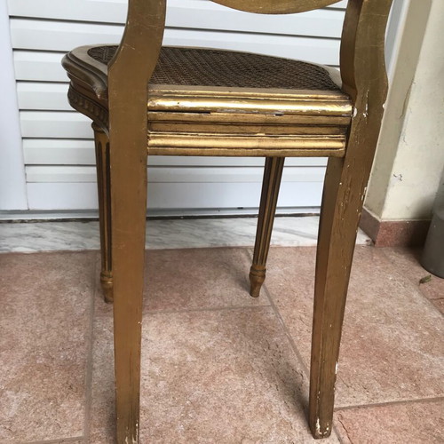 Louis XVI chairs used, pair with gilding