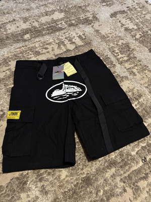 Corteiz Cargo Shorts καινούργια με καρτελάκια, μαύρα, μέγεθος M