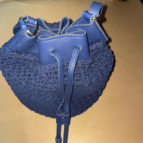 Handmade knitted crossbody bag new