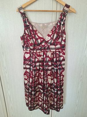 Silk dress Burberry size EU 42 like new, multicolor