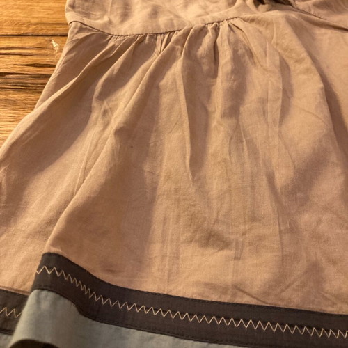 Kookai linen top medium like new, beige with turquoise details