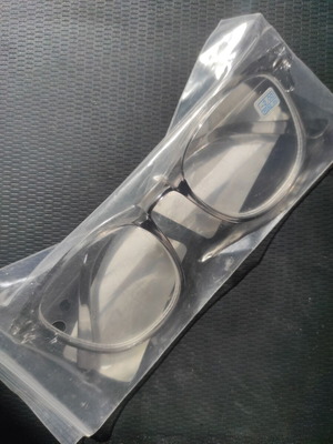 Myopia glasses new with blue light protection, transparent gray, 2.0 diopters