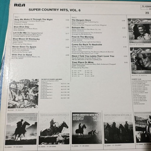 Super Country Hits Vol. 6 vinyl record