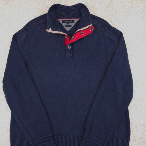 Tommy Hilfiger Premium Cotton men's sweater dark blue XL like new