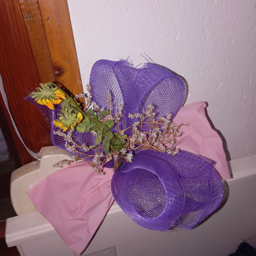Bouquet of dried natural flowers like new