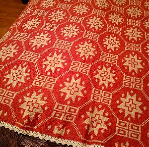 χειροποίητη μάλλινη κουβέρτα (ριχτάρι) διαστάσεις 130 x 180