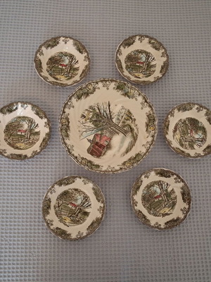 Σετ Johnson Bros The Friendly Village Vintage, σαν καινούργιο, 7 τεμάχια