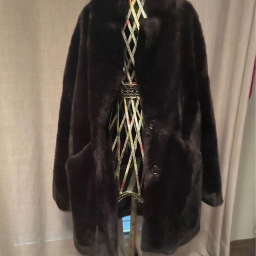 Zara long fur black-brown like new, size XS