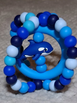 Handmade baby teether new, BPA free silicone