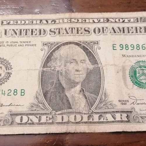 USA 2 used $1 banknotes (1974 & 1981)