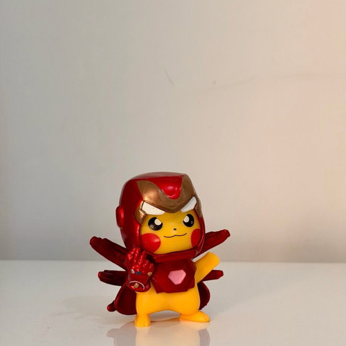 Pokemon Marvel Iron Man x Pikachu Figurine new
