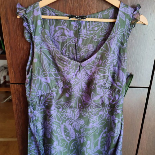 Silk dress multicolor like new, size M