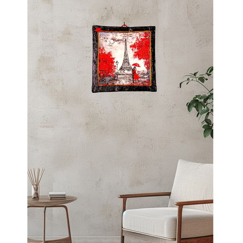 Handmade frame or tabletop decoration Couple in romantic Paris