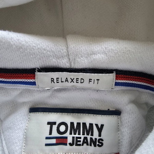 Tommy Jeans Hoodie white Medium like new, relaxed fit