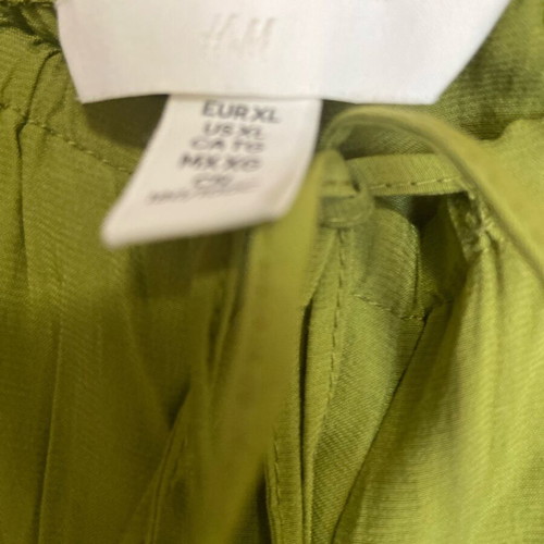 H&M wide-leg pants new, green, size XL