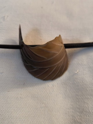 Hair Barrette Made of Horn for Low or High Ponytail, New, Vintage