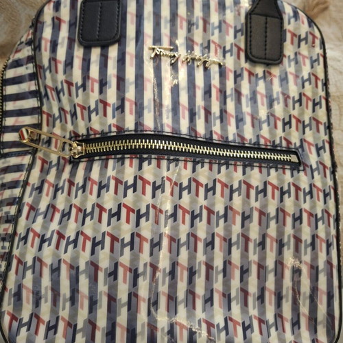 Tommy Hilfiger backpack like new, white and blue