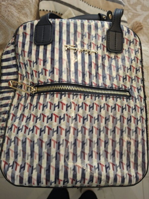 Tommy Hilfiger backpack like new, white and blue