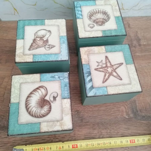 Decorative boxes new, pack of 4, summer designs