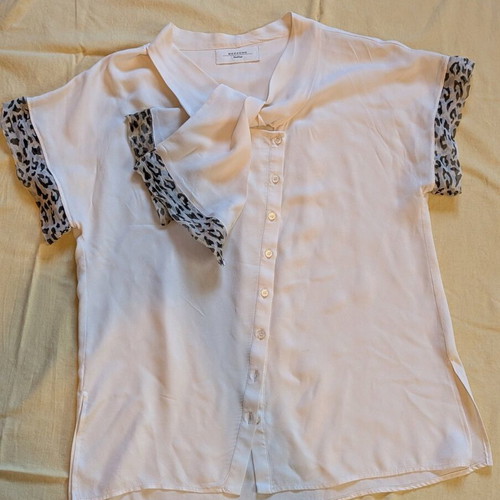 Max Mara shirt like new, size XL, white and beige