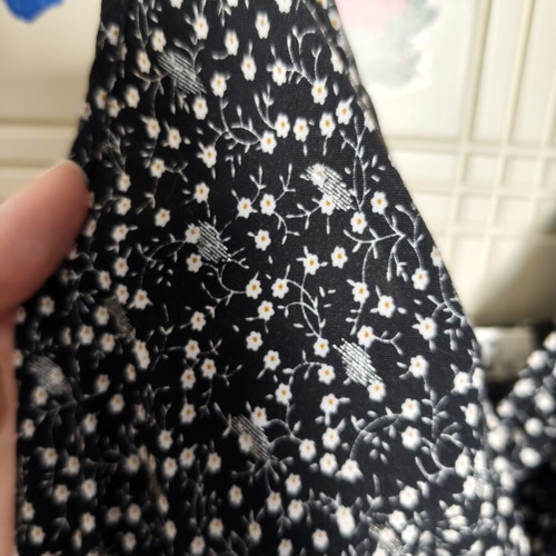 Maxi floral dress like new, 100% viscose, black and white, M/L