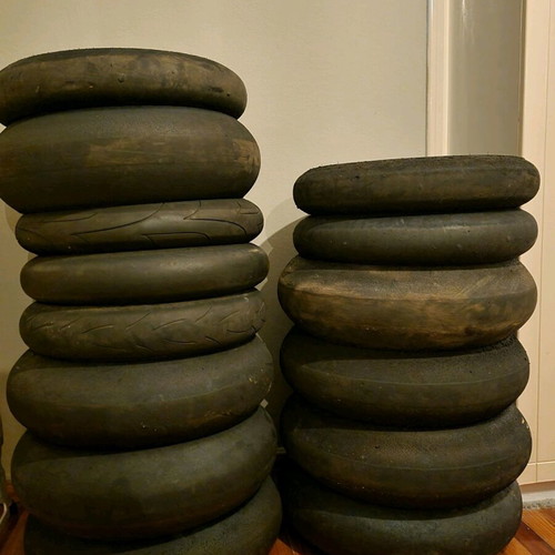 Dunlop KR slick used racing tires from track
