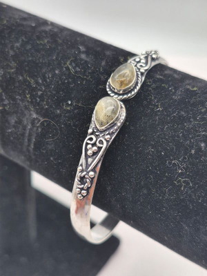 Labradorite Crystal Bracelet Silver Plated New