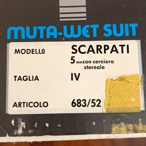 Seac Sub men's diving suit model SCARPATI 5 mm size 52 new