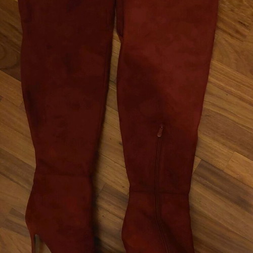 Burgundy over the knee boots Tsakiris Mallas like new, size 40