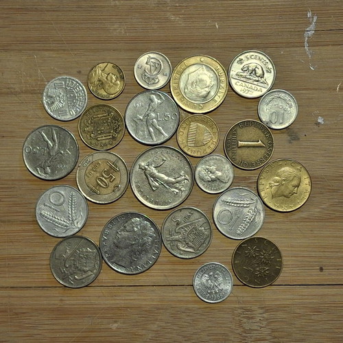 Coins from foreign countries used