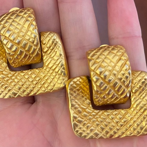 Essex Branded Collectible Clip Earrings New Large Impressive