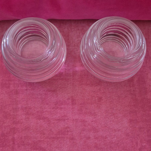 Orrefors Eco Votive Candle Holder Set like new