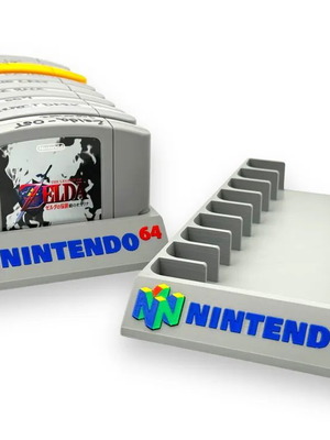 Nintendo 64 Game Stand for 9 Cartridges with Official Logo made to order