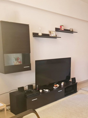 Living room TV unit like new, dark brown