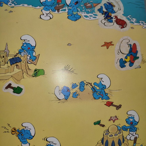 Smurfs book used with all stickers attached
