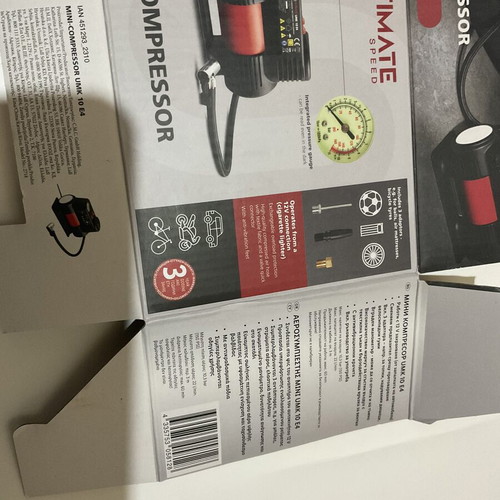 Ultimate Mini Air Compressor Pump new, with manometer and adapters